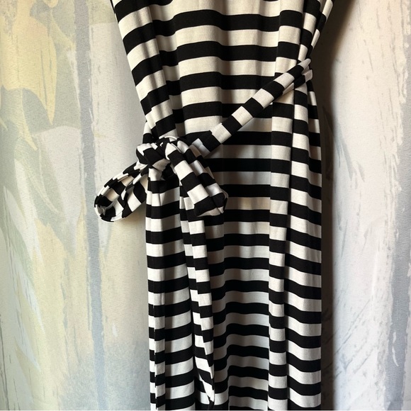 🎉HP x2🎉 ST JOHN’S BAY Black and White Striped Maxi Dress - Picture 6 of 12